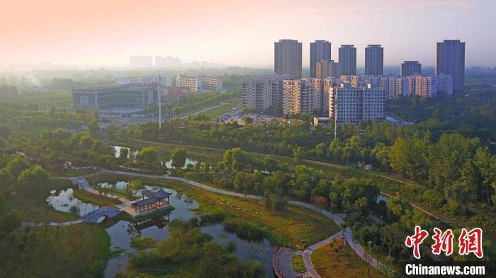 肥西潭沖河濕地公園。肥西縣委宣傳部供圖