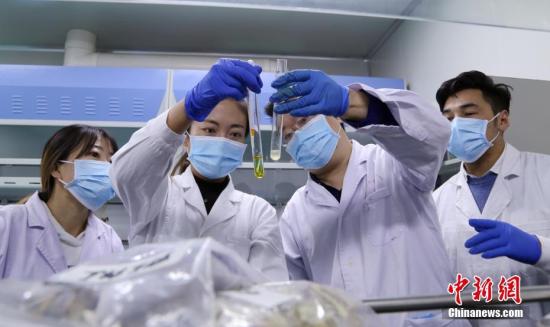 資料圖：青海省藏醫(yī)院藏藥制劑室工作人員對藥品成分進行檢測。<a target='_blank' >中新社</a>記者 馬銘言 攝